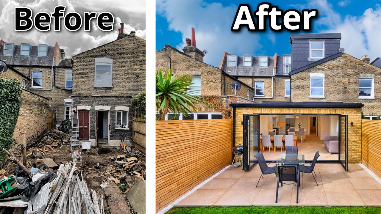 Property before and after refurbishment